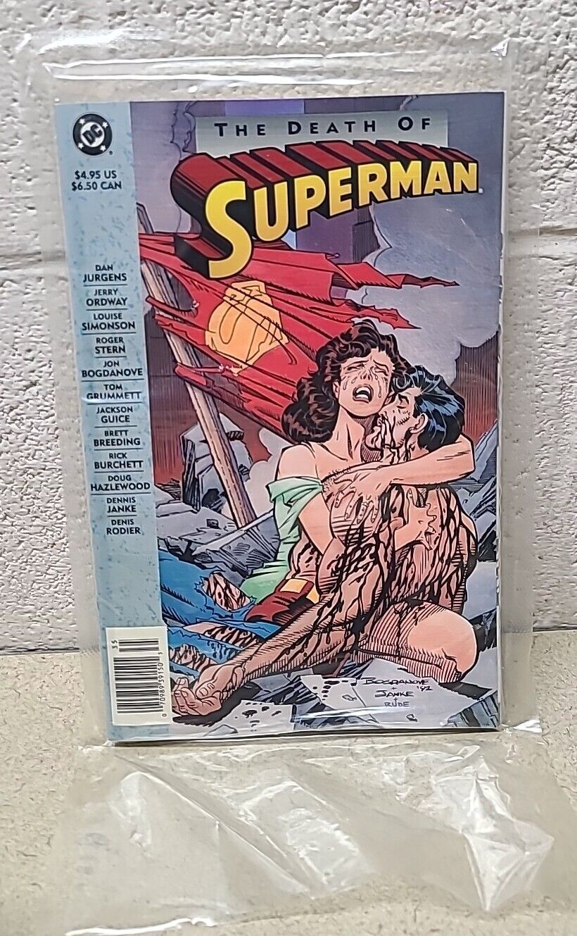 The Death of Superman Comic Book First Edition Print Mint Condition Sealed pack