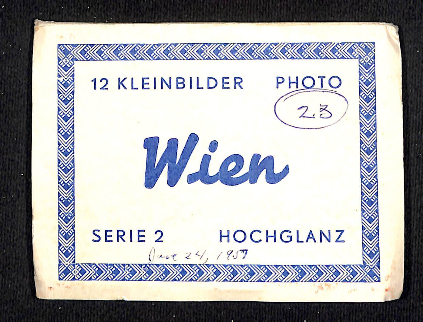Wien Souvenir 12 Mini RPPC* Fold-out Postcard Booklet Vintage c1940\'s-50\'s
