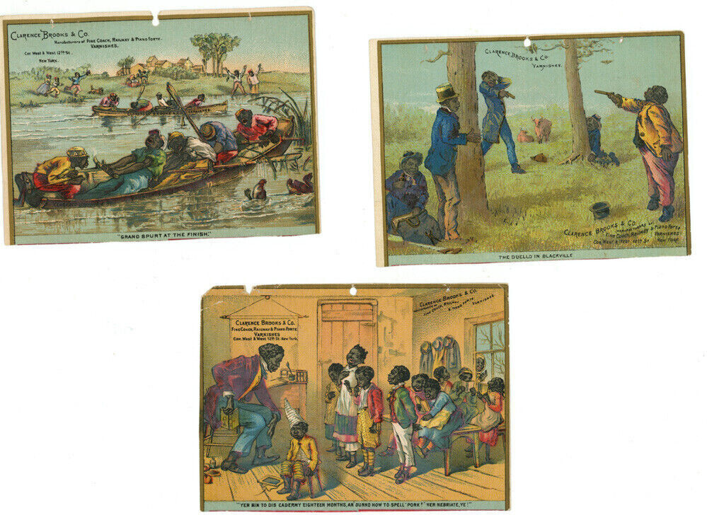 Clarence Brooks set of 6 1880\'s Trade Cards