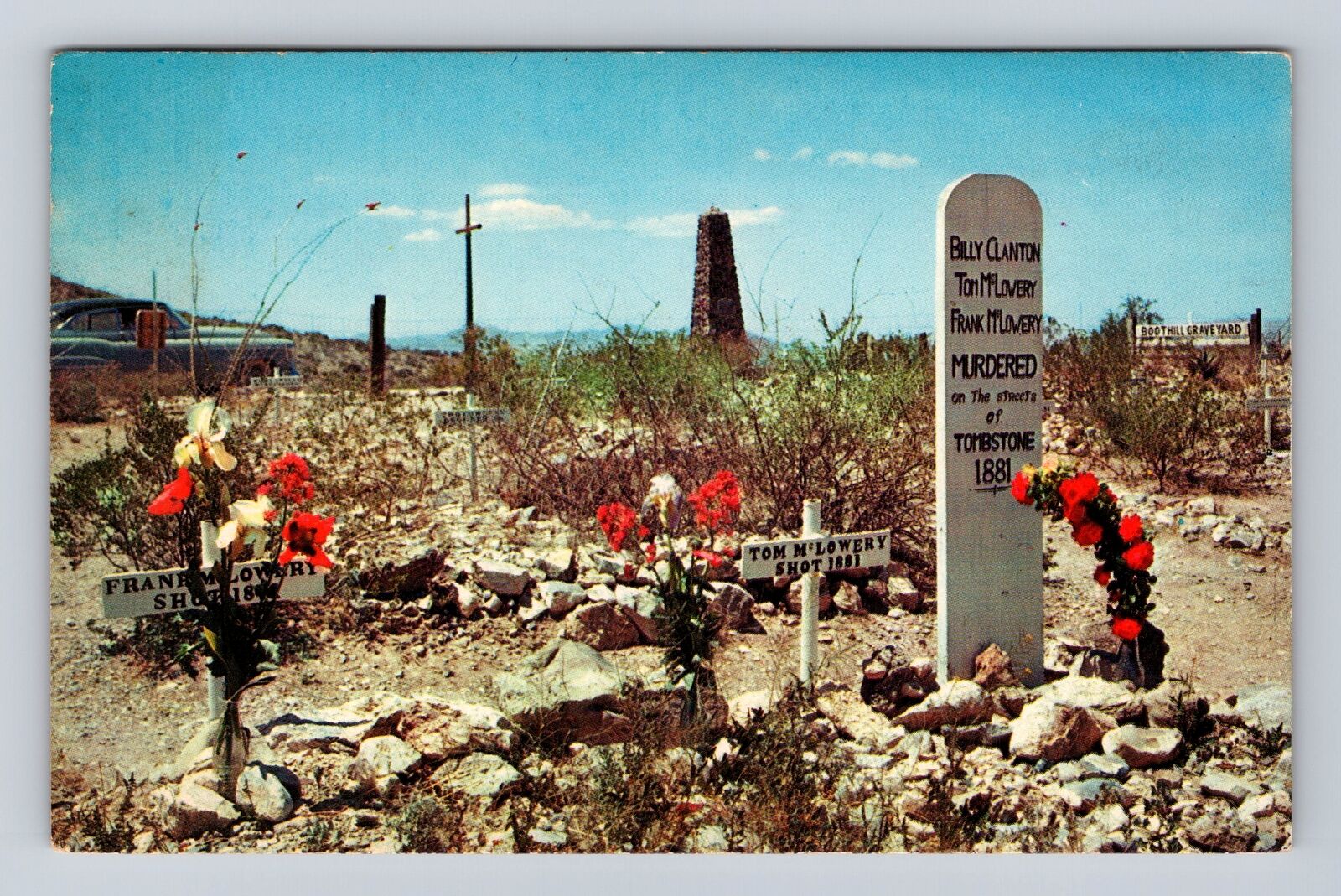 Tombstone AZ-Arizona, Graves Of Billy Clanton, McLowery, Vintage Postcard