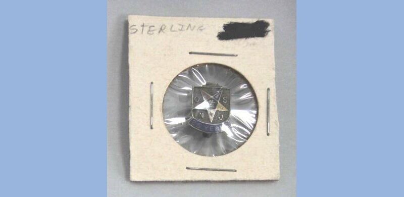 antique MASONIC mason STERLING SILVER 25 year PIN jewelry