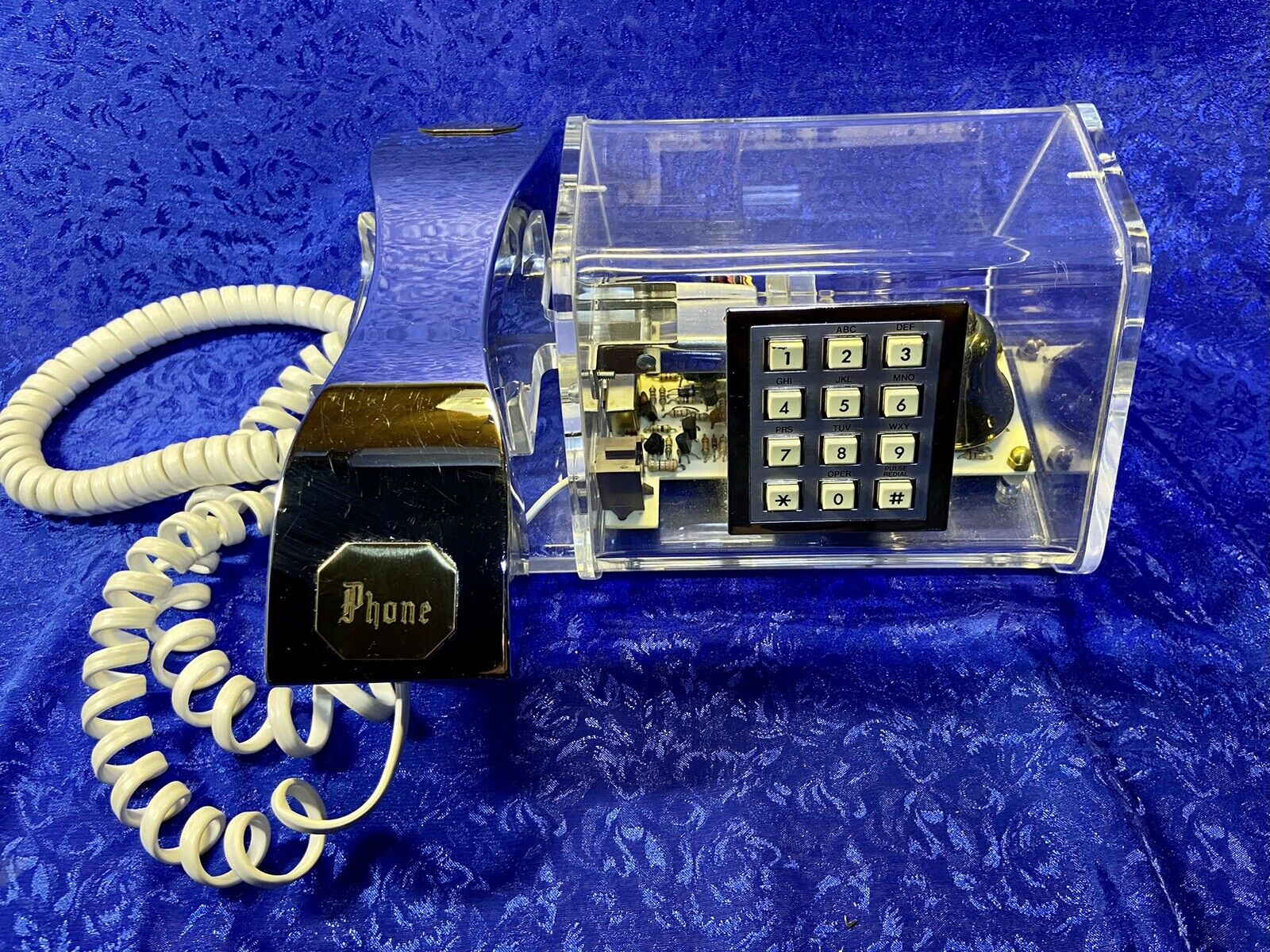 Vintage Mid Century Modern Clear Lucite  Telephone by TeleConcepts #4600419