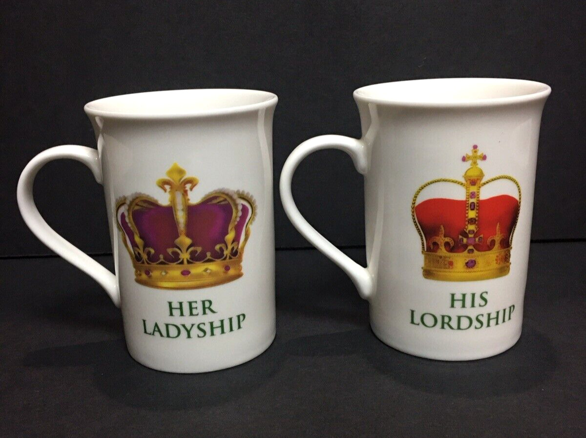His Lordship & Her Ladyship Fine China Mugs - Designed in England-Lesser & Pavey