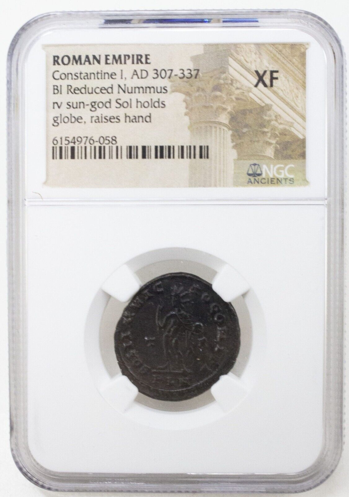 NGC XF SOL INVICTUS Roman AE of Constantine I the Great (AD 307-337) BI Nummus
