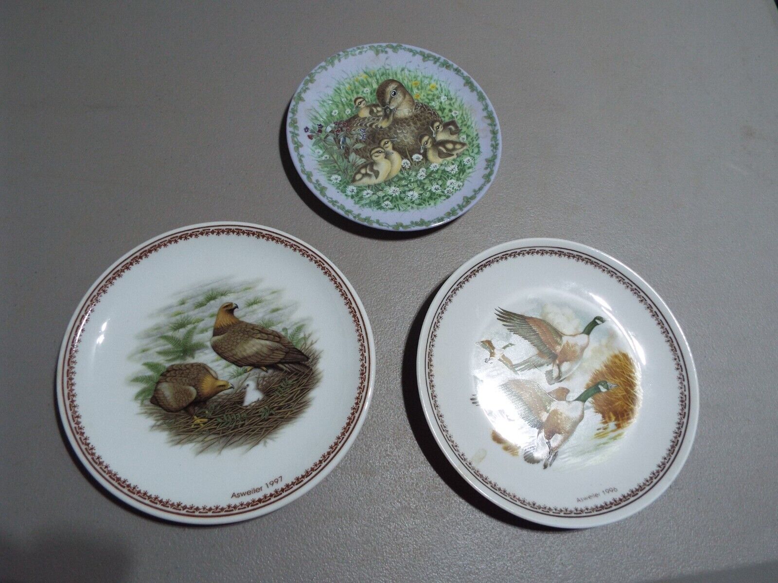 European Bird Watcher Decorative Plates Vintage 90\'s Germany