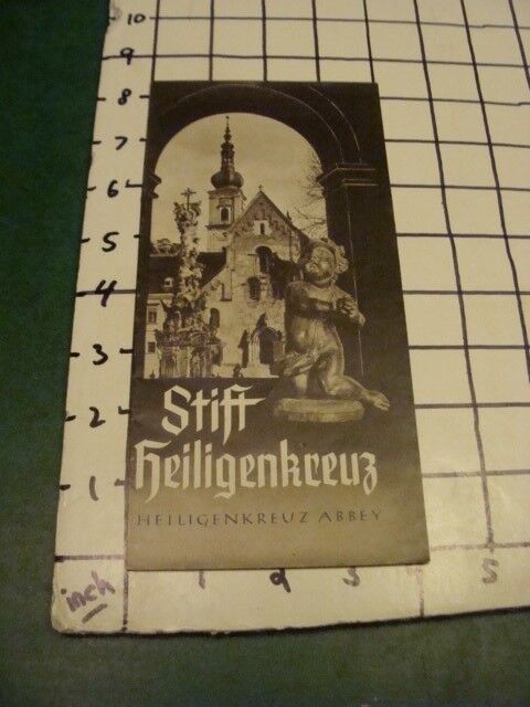 vintage brochure - 1950\'s STIFT HEILIGENKREUZ - heiligenkreuz abbey 