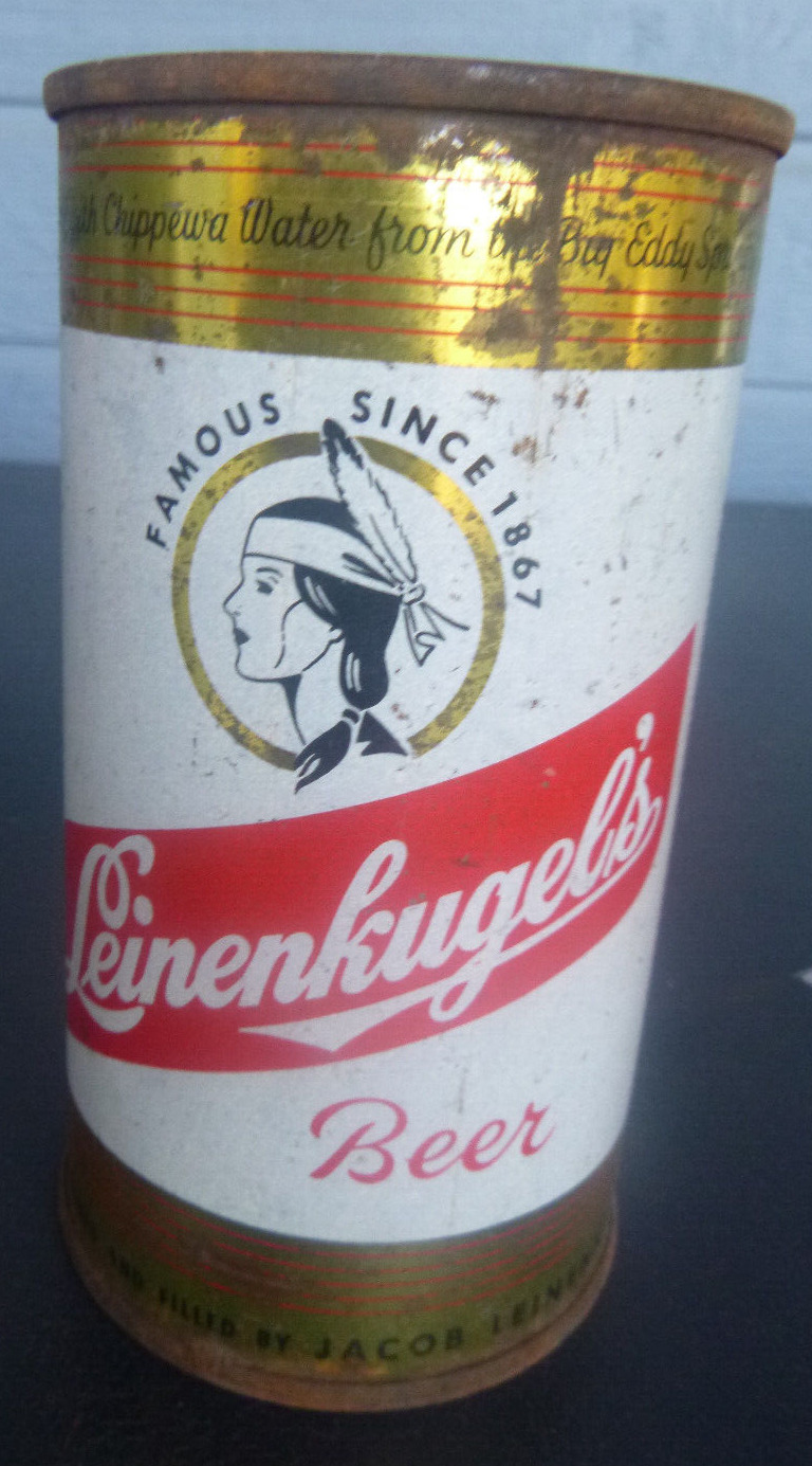 vintage Leinenkugel's flat top beer can Chippewa Falls Wisconsin Jacob