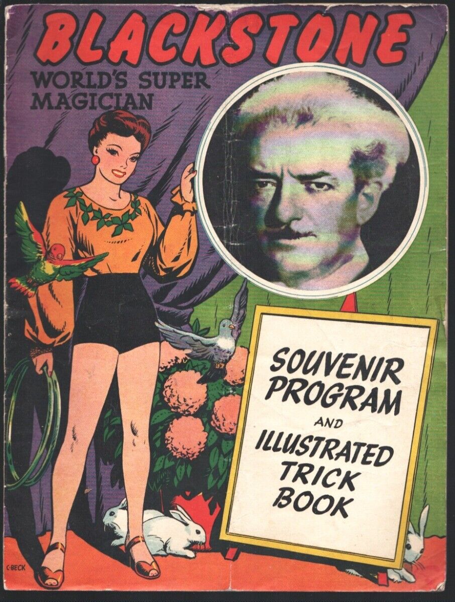 Blackstone World\'s Super Magician Souvenir Program & Illustrated Joke Book-19...