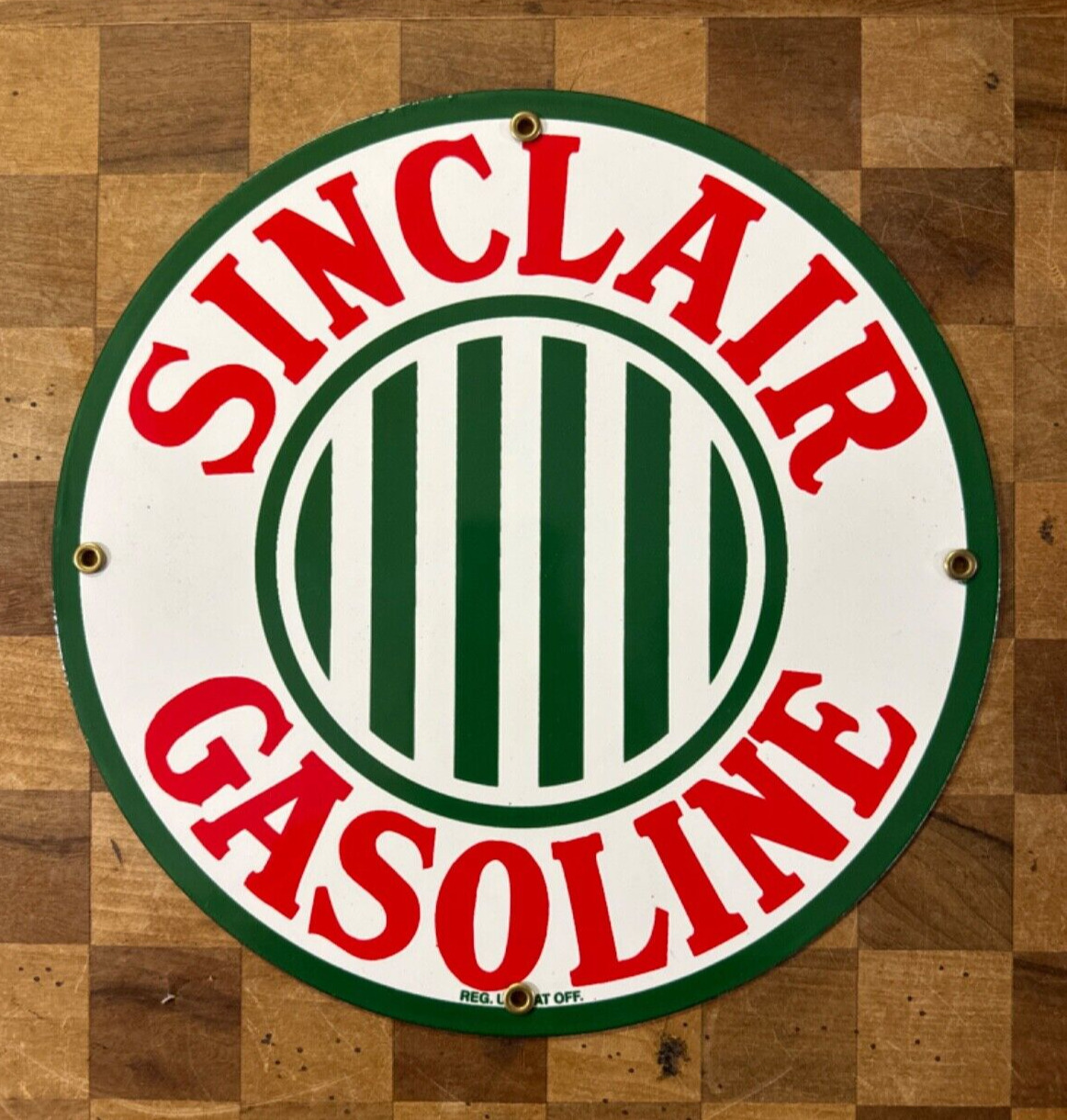 2 Sided Porcelain Sinclair  Gasoline Sign