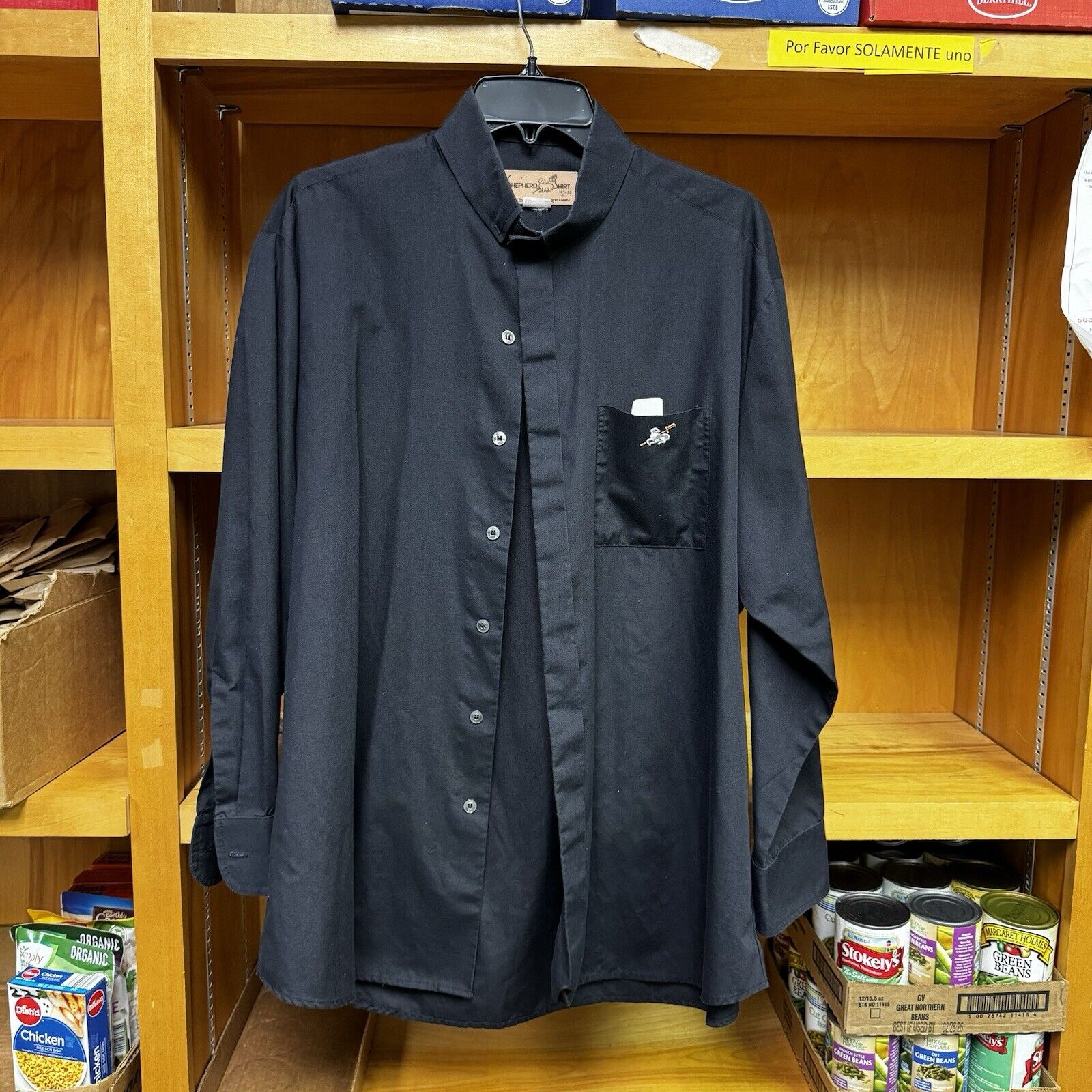 Rare Vintage GASPARD & SON\'S Black Priest Shepard Shirt Button Front R 16 1/2 33
