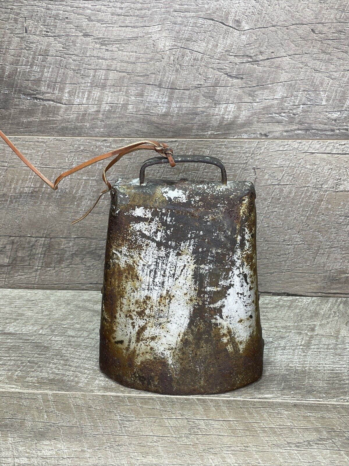 Vintage Antique Primitive Cowbell Hand-forged Iron Welded - Homestead EstateFind