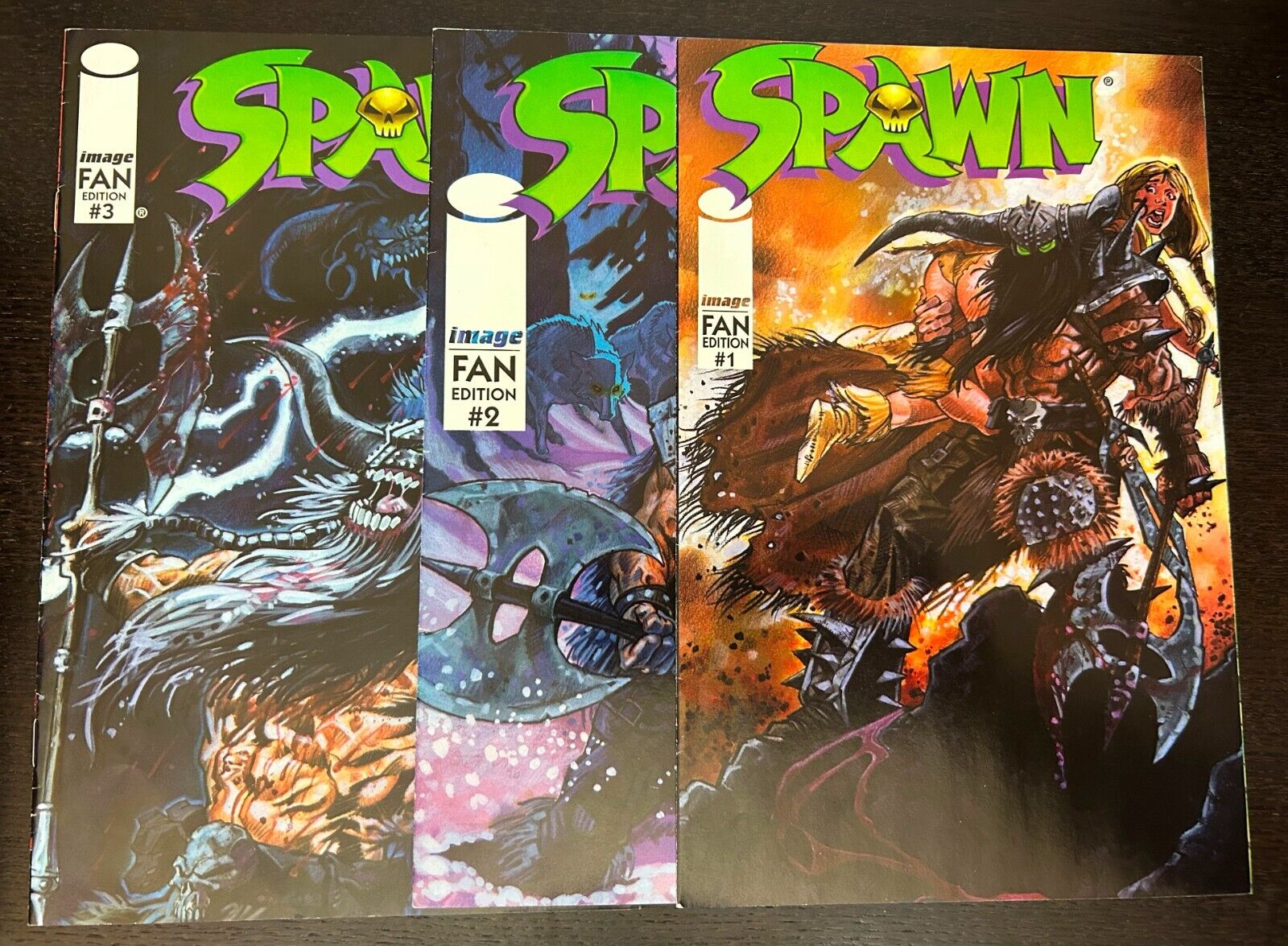 SPAWN FAN EDITION #1-3 (Image Comics 1996) -- #1 2 3 -- FULL Set -- FN
