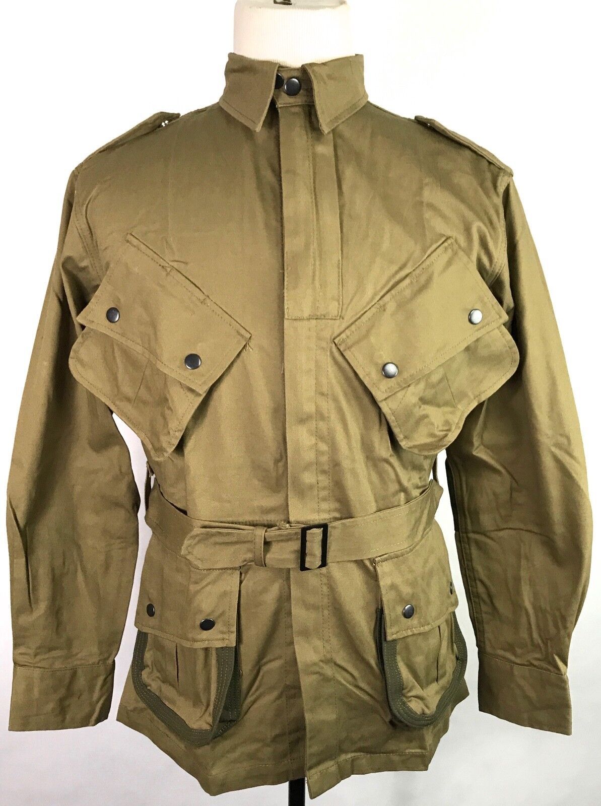  WWII US AIRBORNE PARATROOPER M1942 M42 REINFORCED JUMP JACKET- SMALL