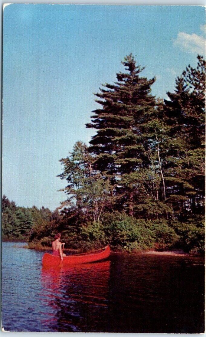 Postcard - Canoeing