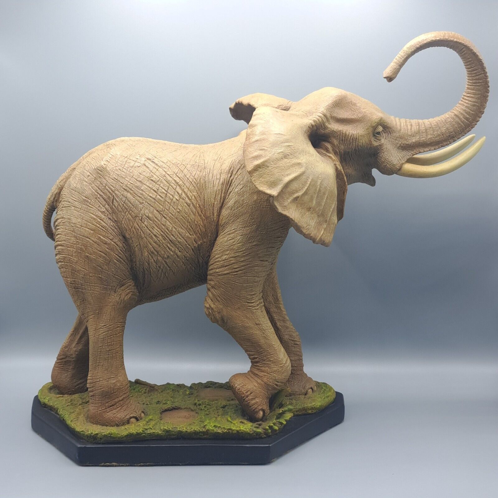 Vintage CreArt 1995 African Elephant Living Sculpture Signed Limited E 1064/1500