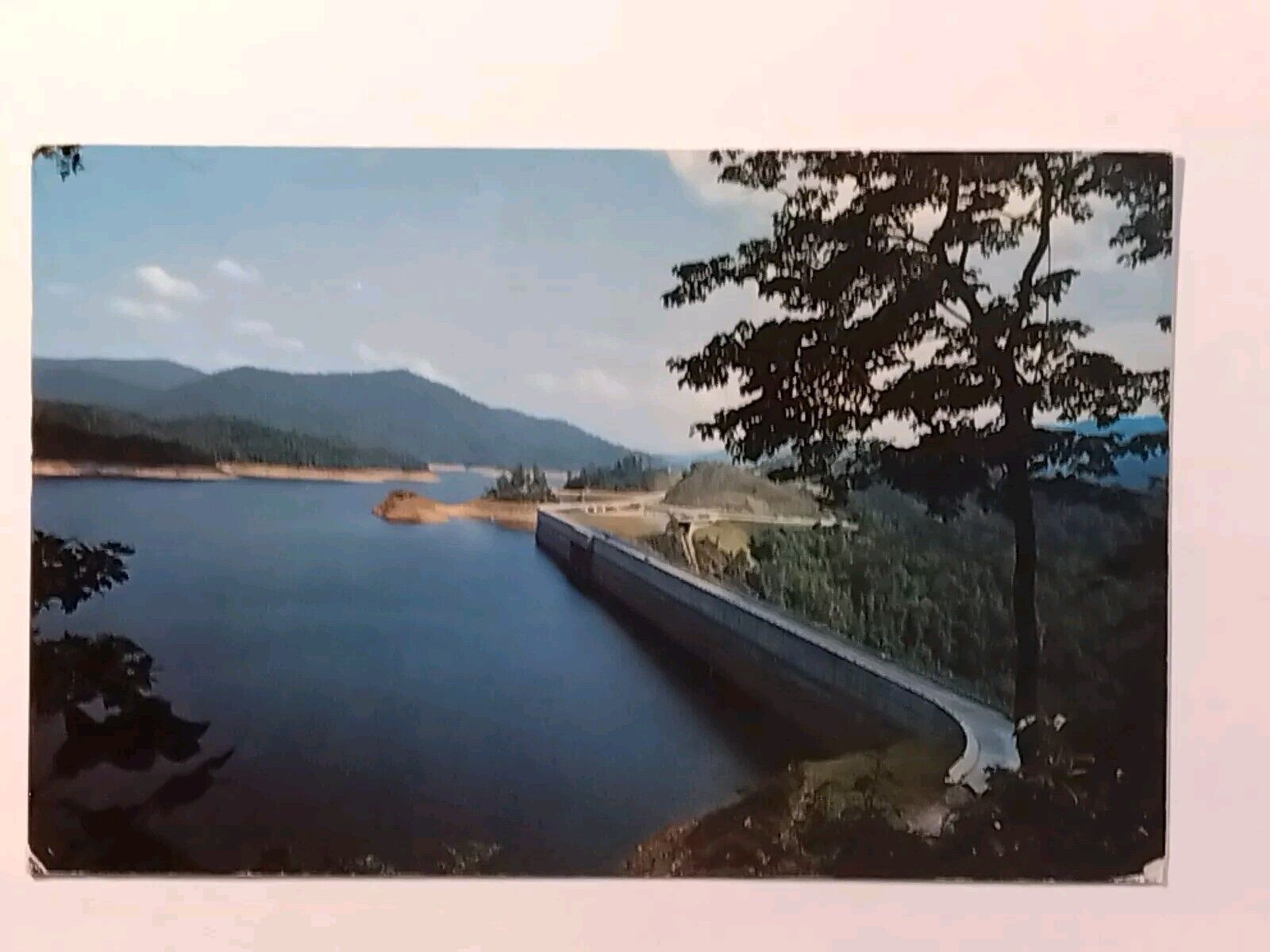 Highway Crossing Fontana Dam North Carolina Posted 1959 Postcard