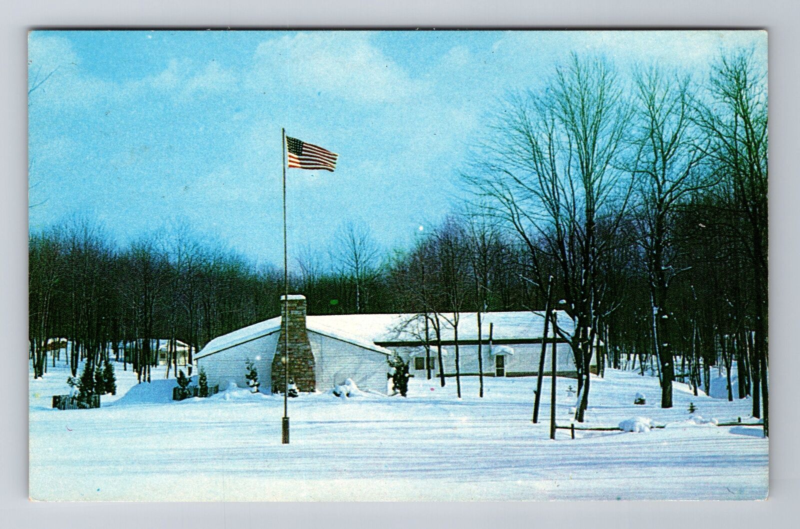 Jennerstown PA-Pennsylvania, Snowscape At Camp Sequanota, Vintage Postcard