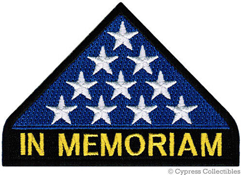 IN MEMORIAM PATCH MILITARY MIA AMERICAN FLAG VETERAN KIA embroidered iron-on