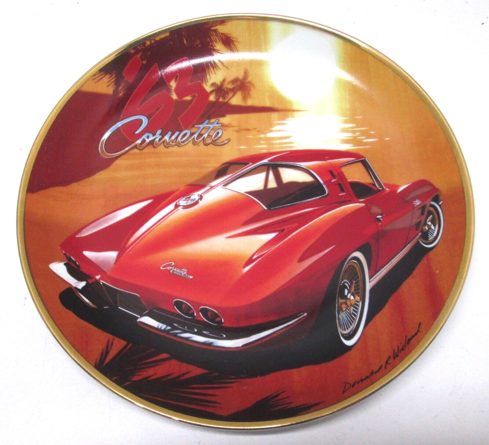 1963 CORVETTE STING RAY Collector’s Plate-The Franklin Mint - Used