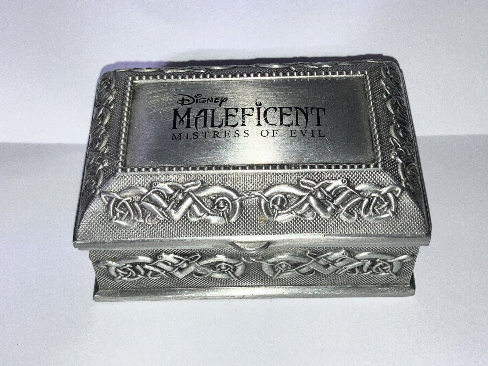 Disney Maleficent Jewelry Box 2019 Rare Silver Colored Metal Trinket Box
