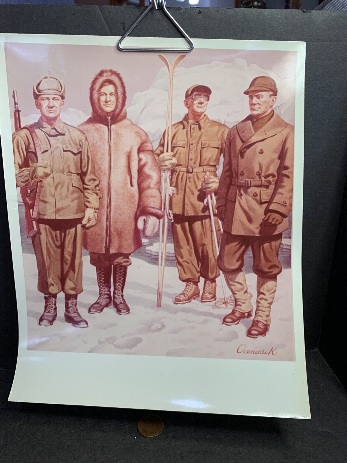 Vintage US Army Photograph, Uniforms 1941-42, Arctic & Cold Climate, 8x10\