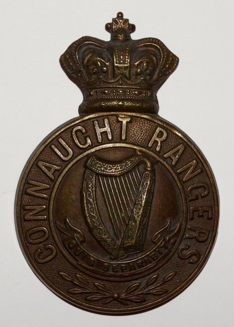 BRITISH MILITARY CAP BADGES, Connaught Rangers Victorian Helmet Badge, 1881-1901