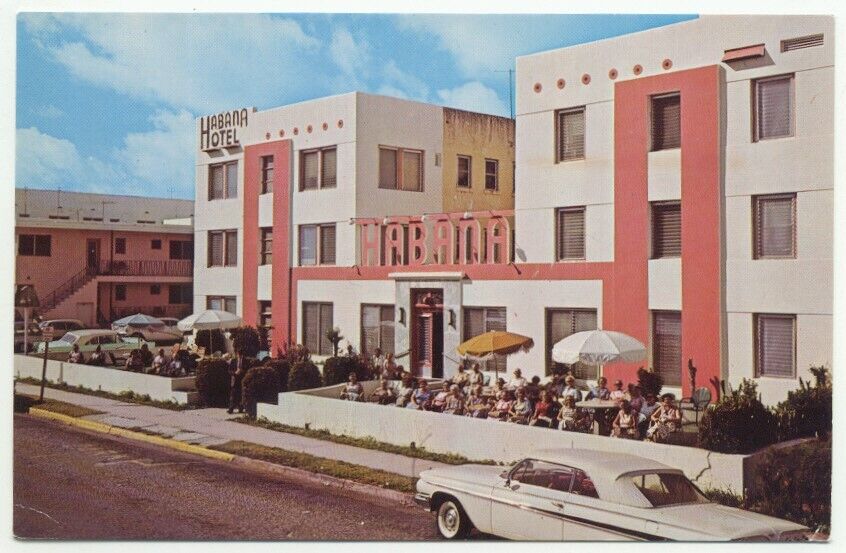 Miami Beach FL Habana Hotel Postcard Florida