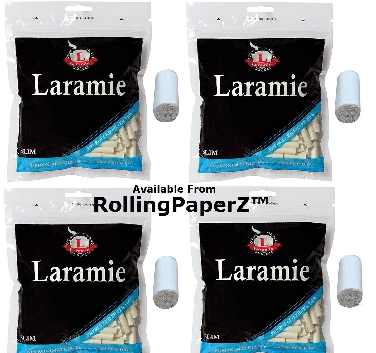 Buy FOUR 200 Count Bags of LARAMIE SLIM PAPER FILTER PLUGS / 800 TOTAL