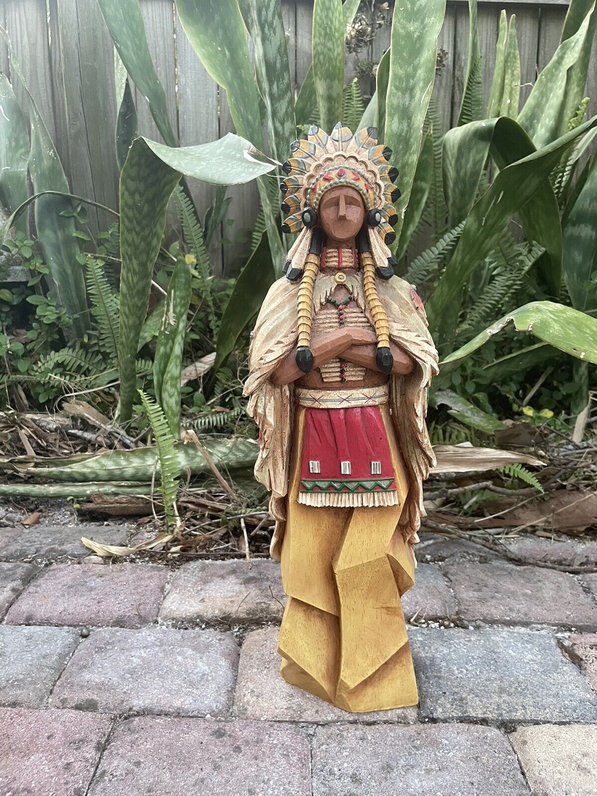 Native American Wooden Figure