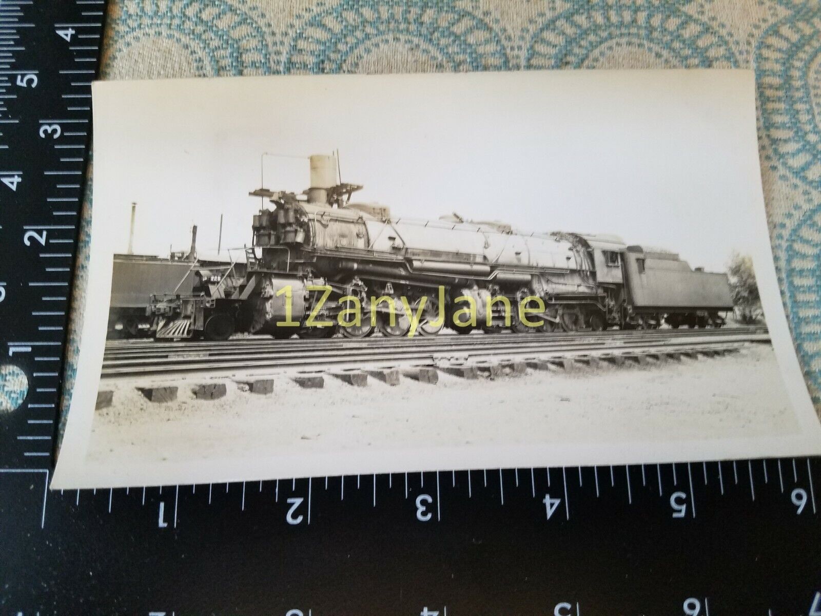 A413 VINTAGE TRAIN ENGINE PHOTO Railroad CC&O 725 SPARTANBURG, SC, 1941