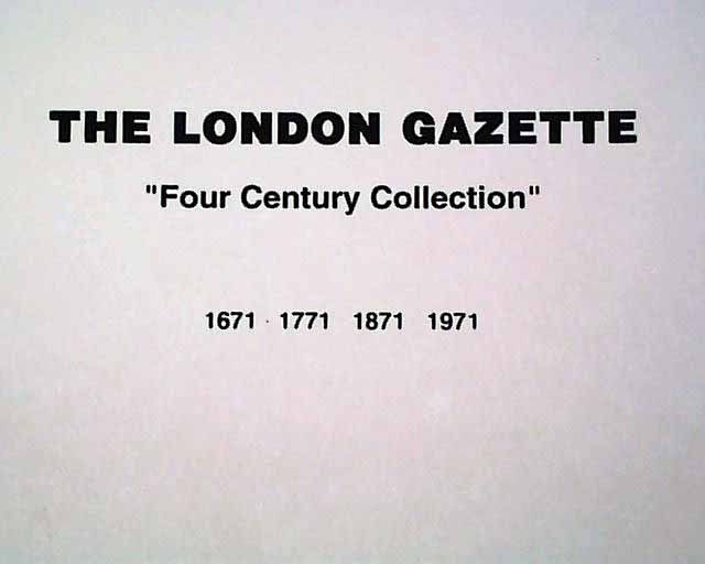 Great (4) FOUR CENTURY London Gazette 1600\'s 1700\'s 1880\'s 1900\'s Newspapers SET