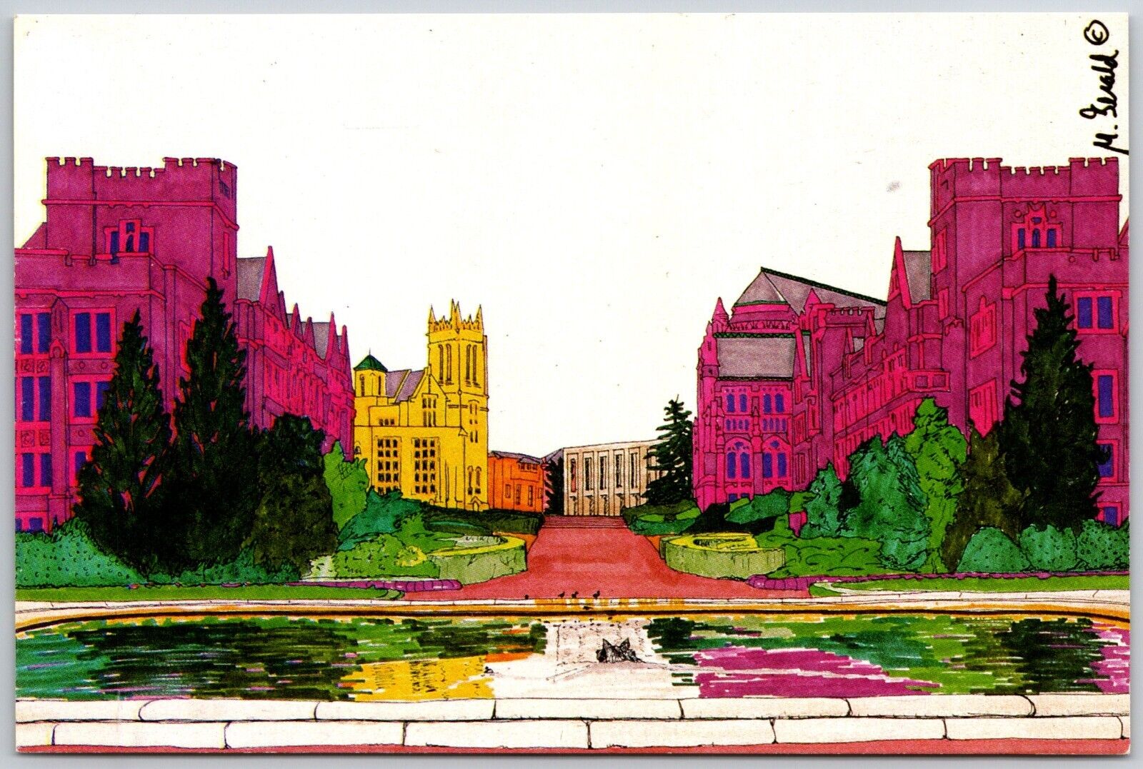 Postcard University Of Washington Seattle Washington