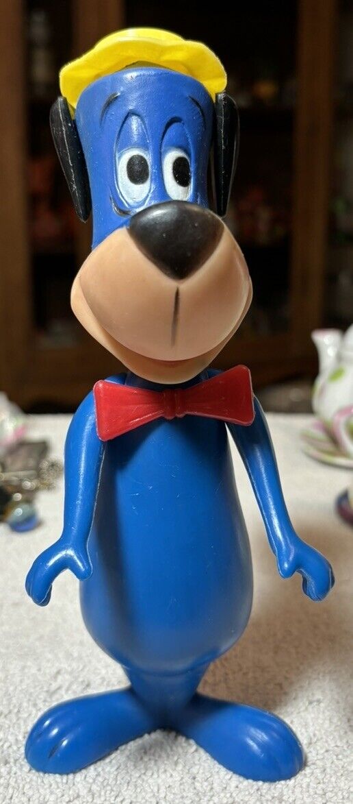 Vintage DAKIN HUCKLEBERRY HOUND Figure Doll Blue Dog Hanna Barbera  Rare