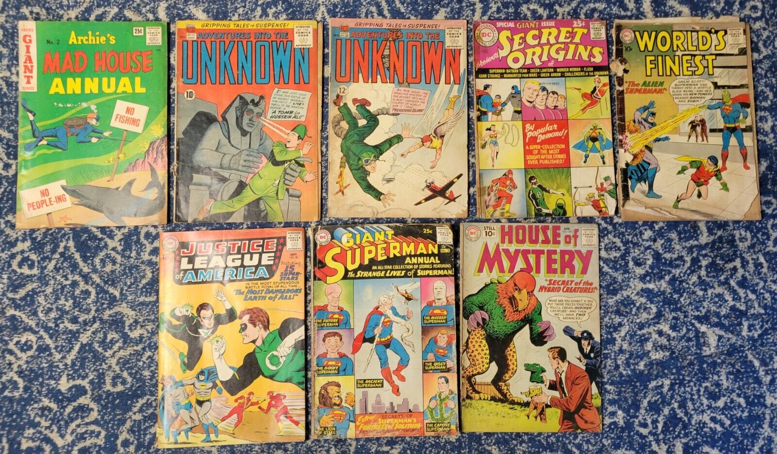 Lot 8 Vintage 1959 To 1964 Comics #30,2,129,109,126,3,105,+Giant Superman 1961