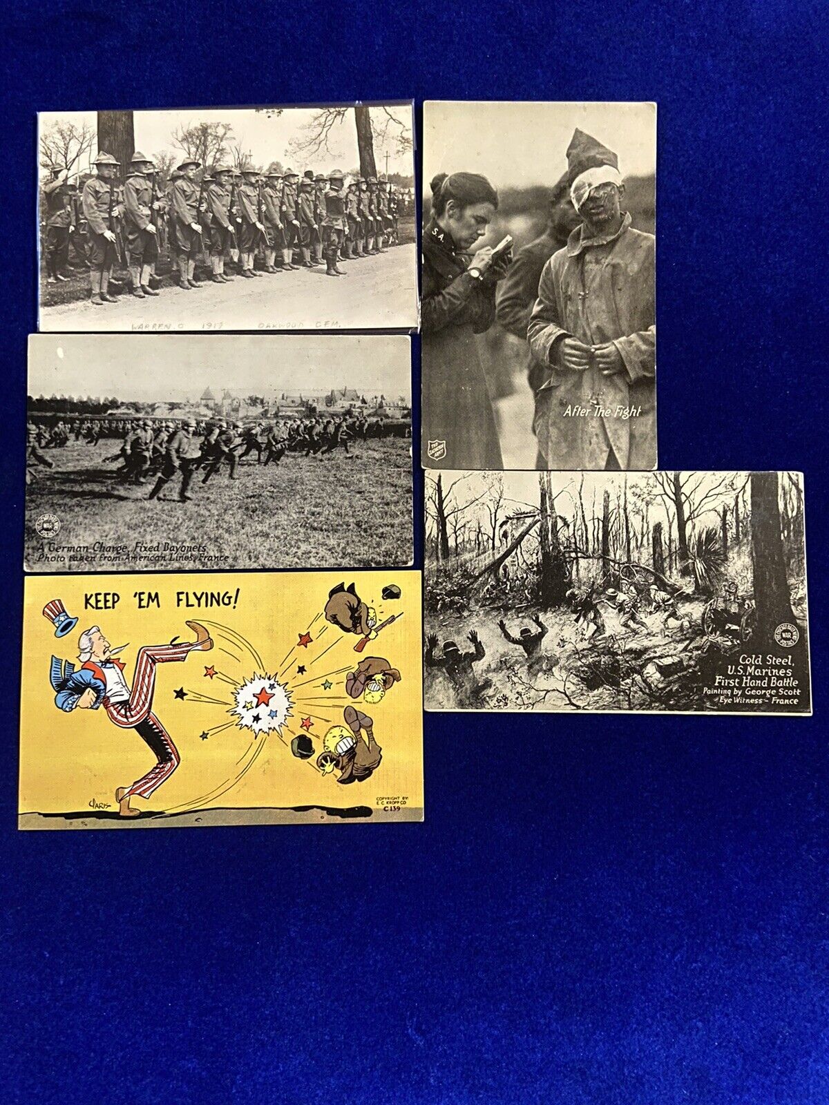 WW1 US Army Post Card Photo Lot WW2