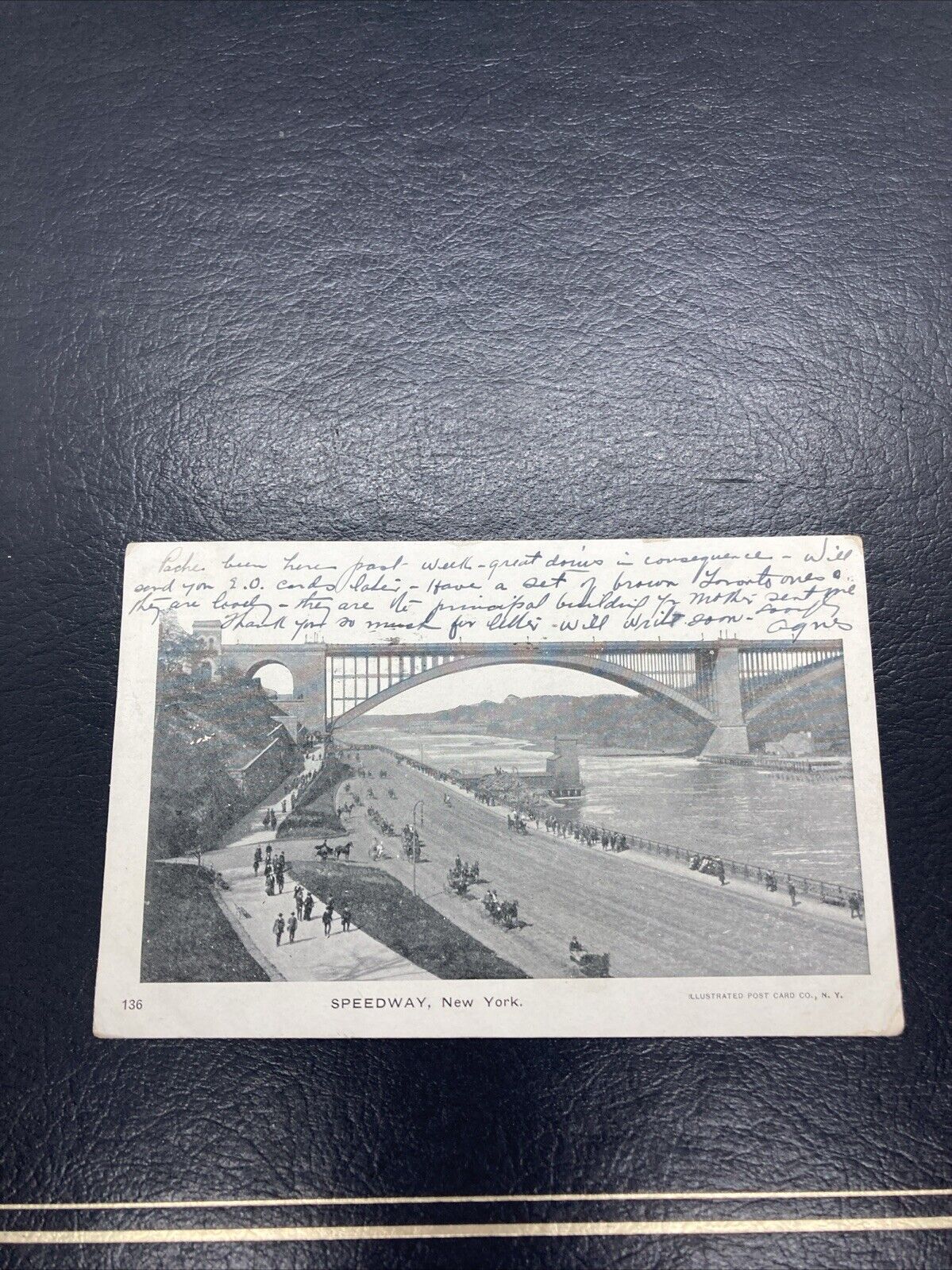 Bridge Speedway, New York-1906 posted antique postcard