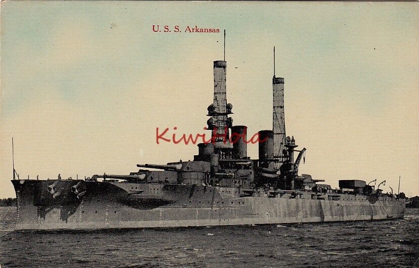 Postcard Ship USS Arkansas