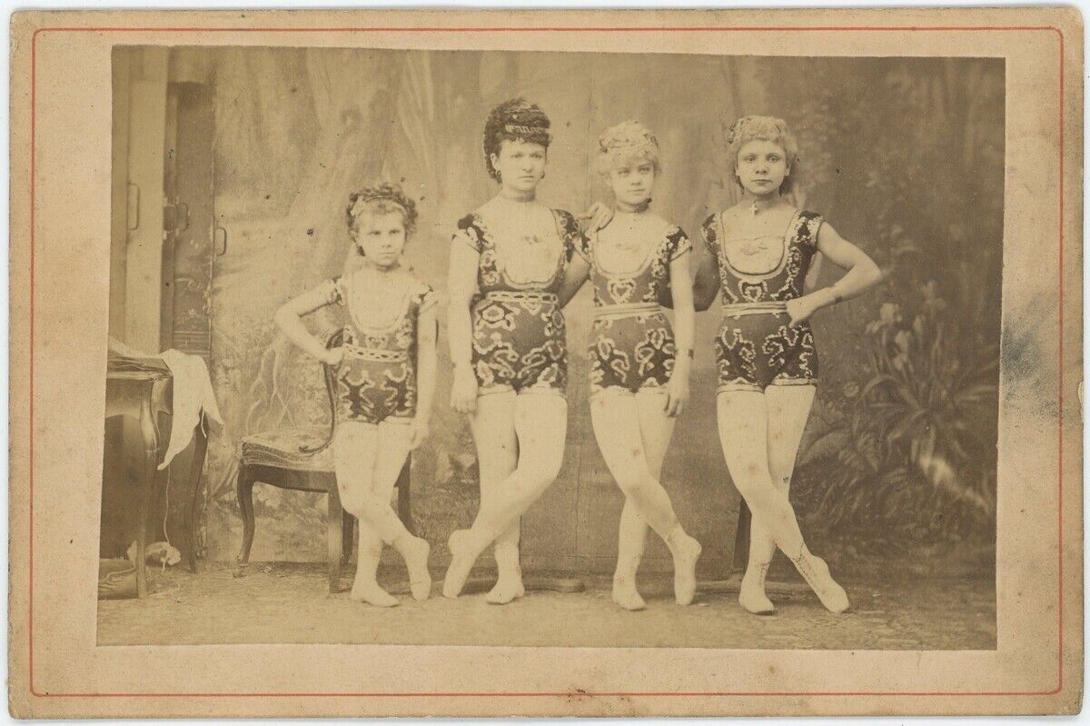 Cabinet circa 1870. The Misses Washington. Circus. Circus. Acrobats.