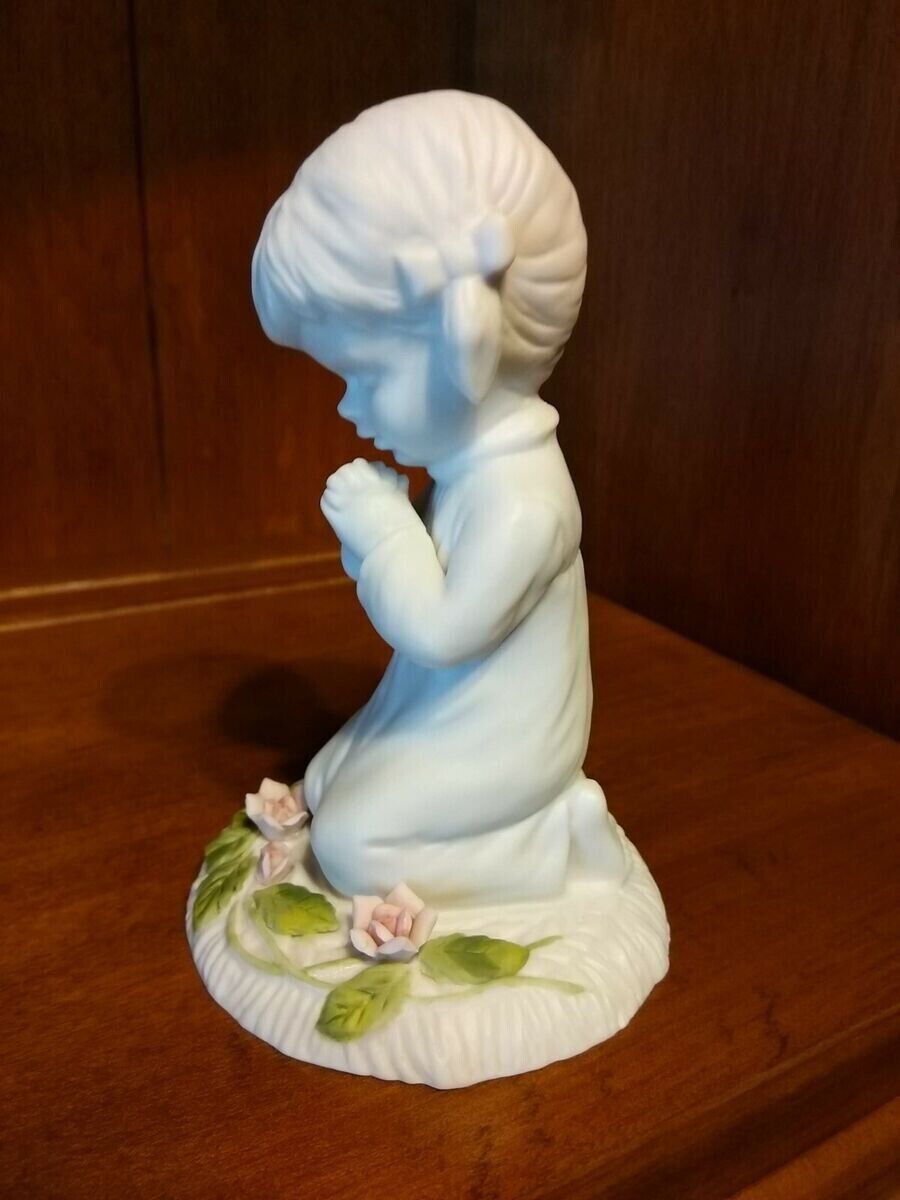 Vintage Praying Girl - Child - 1986 Touch of Rose by Roman Inc. 4.5 inches tall