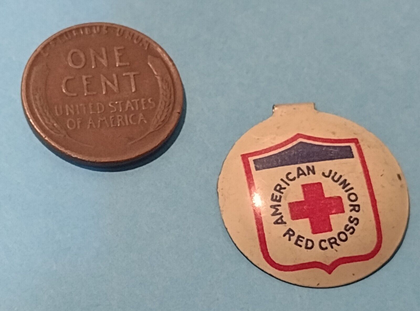 Antique Vintage Junior Red Cross Pin Button Badge. Ships FREE