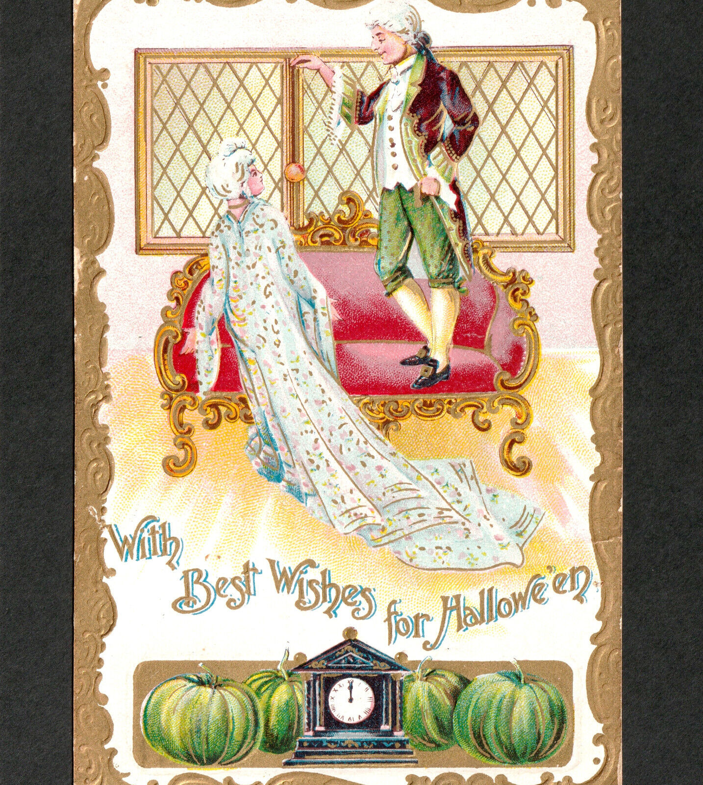 Bewitching Love Apple With Best Wishes for Halloween Gottschalk 2040 PostCard