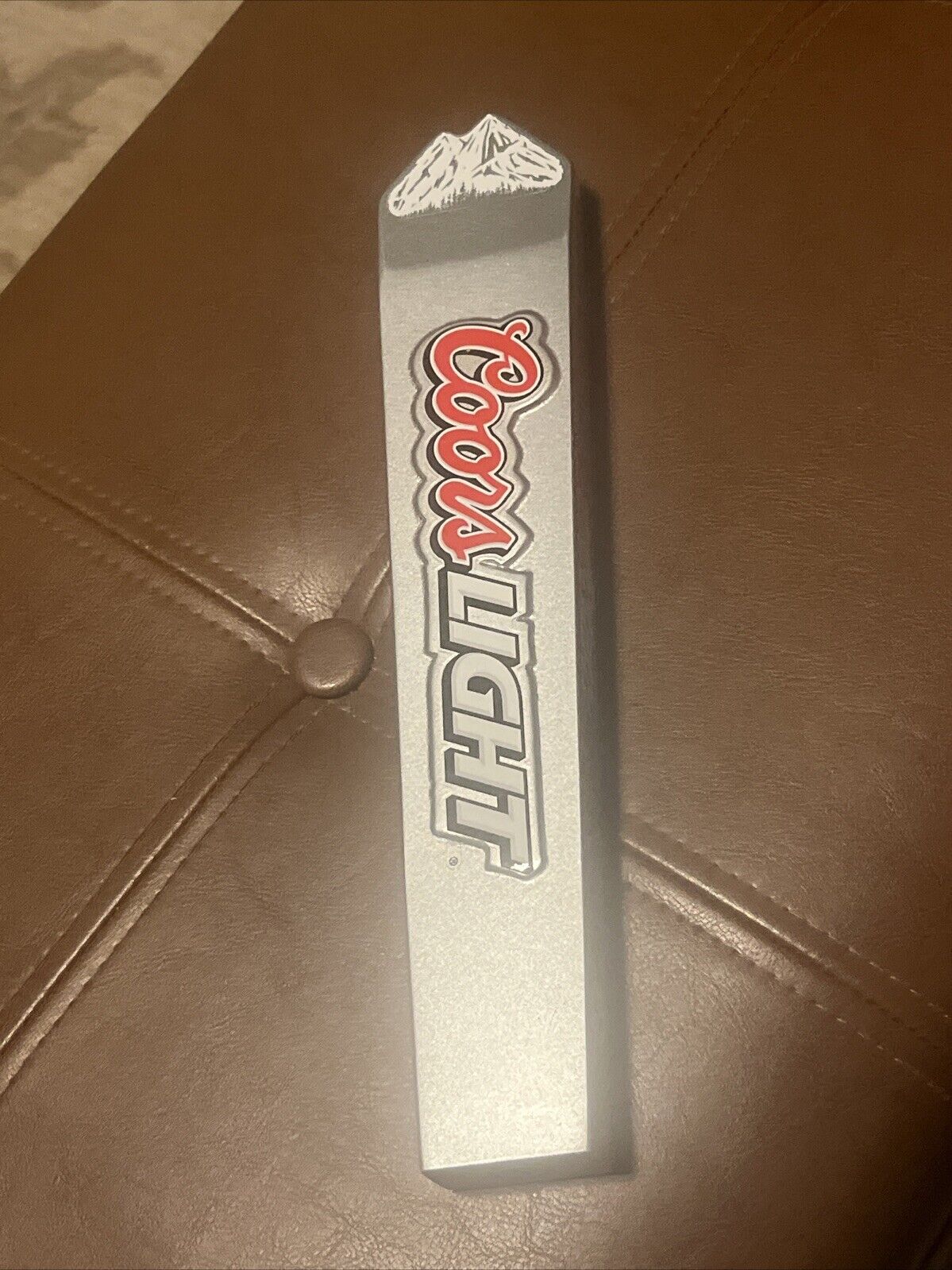 Vintage COORS LIGHT BEER Small Beer Bar Tap Handle with Mountain Top