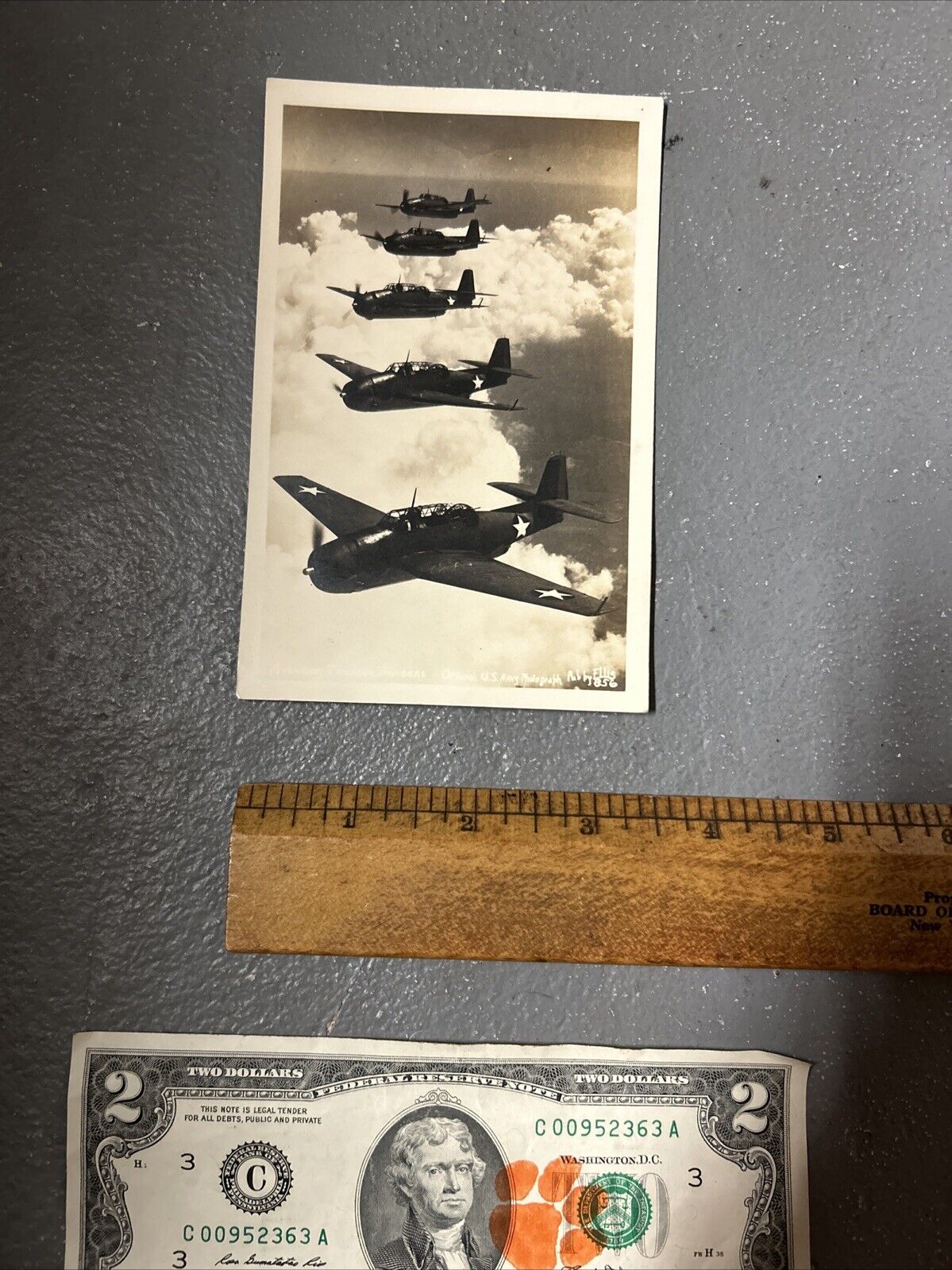 Vintage Vaga Ventura Plane US Navy Ellis #856 RPPC Photo Postcard
