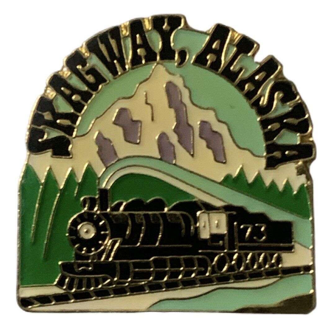 Skagway Alaska Train Scenic Travel Souvenir Pin