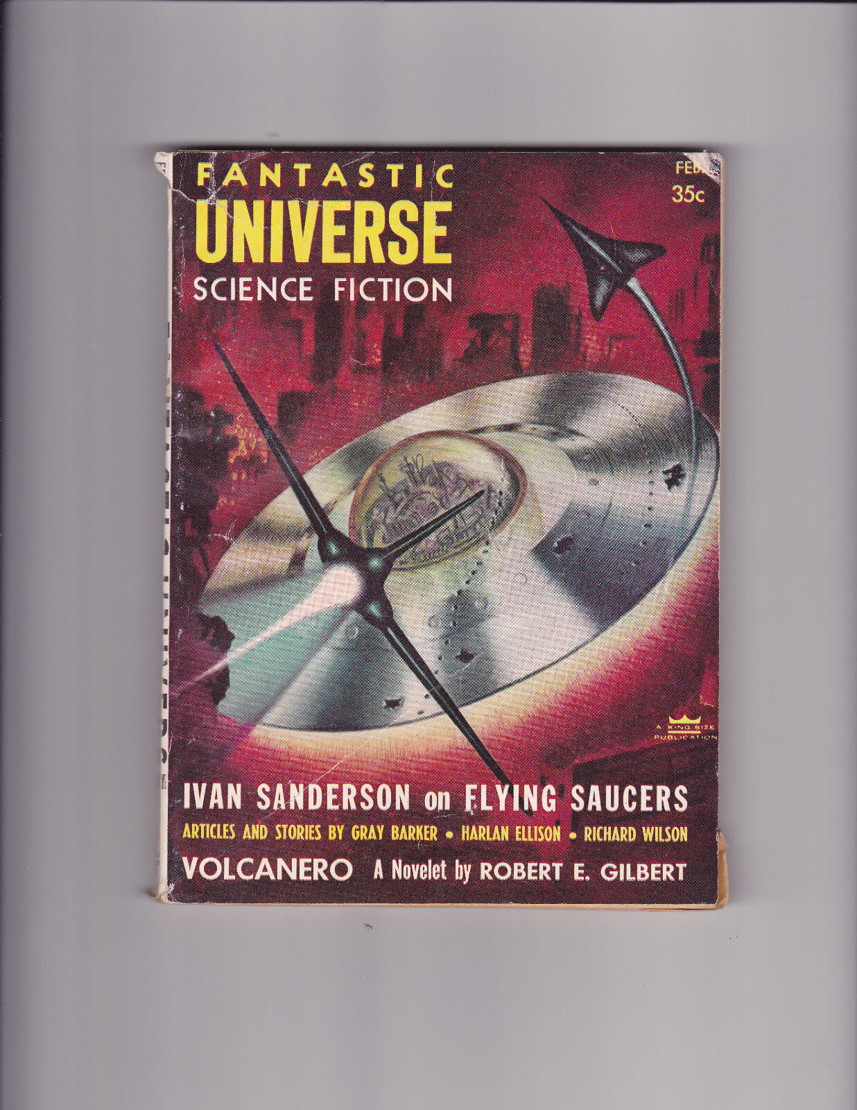 Fantastic Universe Science Fiction February 1957 Pulp Ivan Sanderson