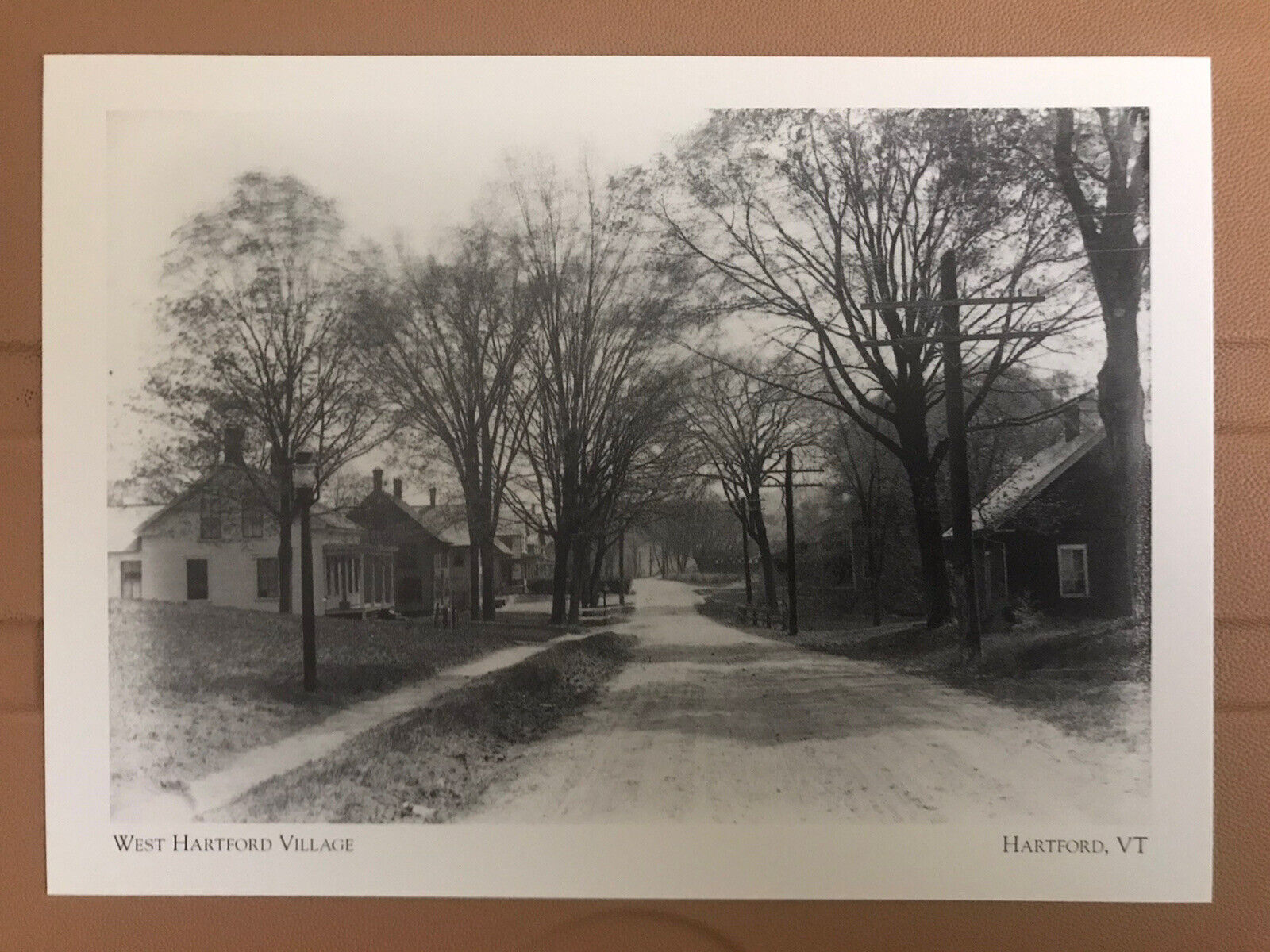 POSTCARD UNPOSTED VERMONT, HARTFORD- WEST HARTFORD VILLAGE, c. 1910 -REPRO