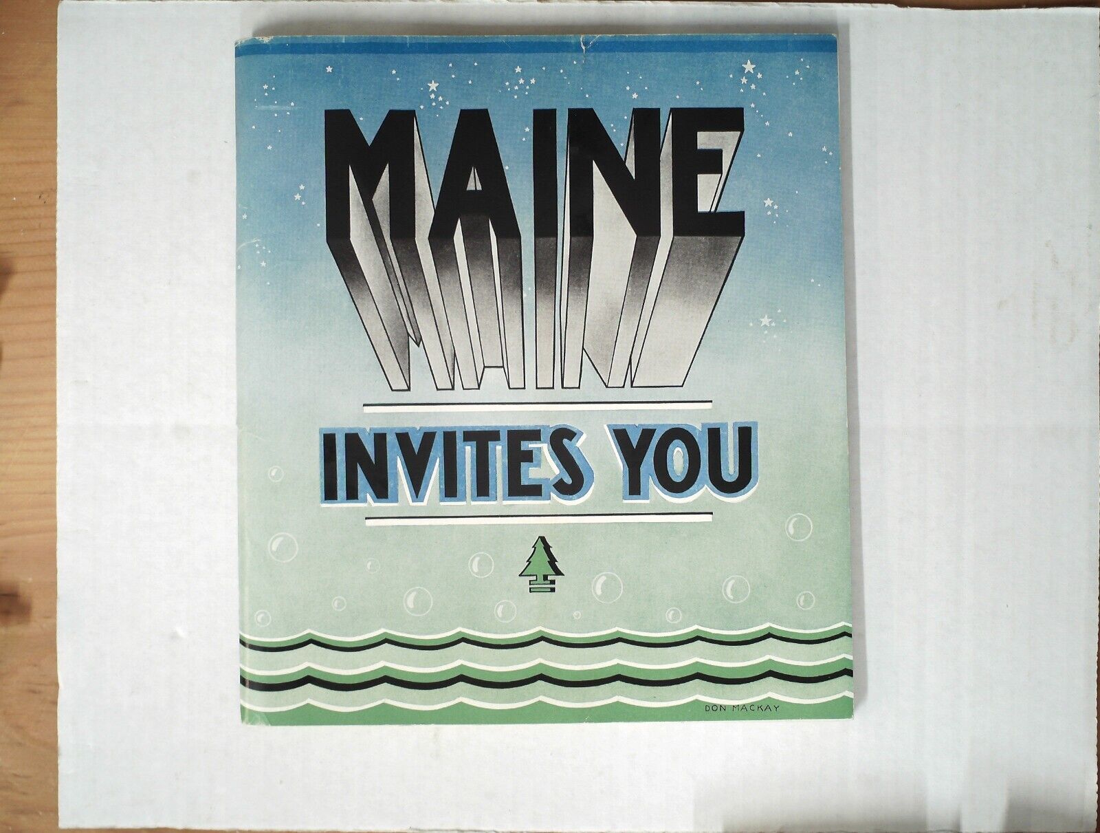 Maine Invites You 1937 Maine Publicity Bureau Booklet & Original Envelope