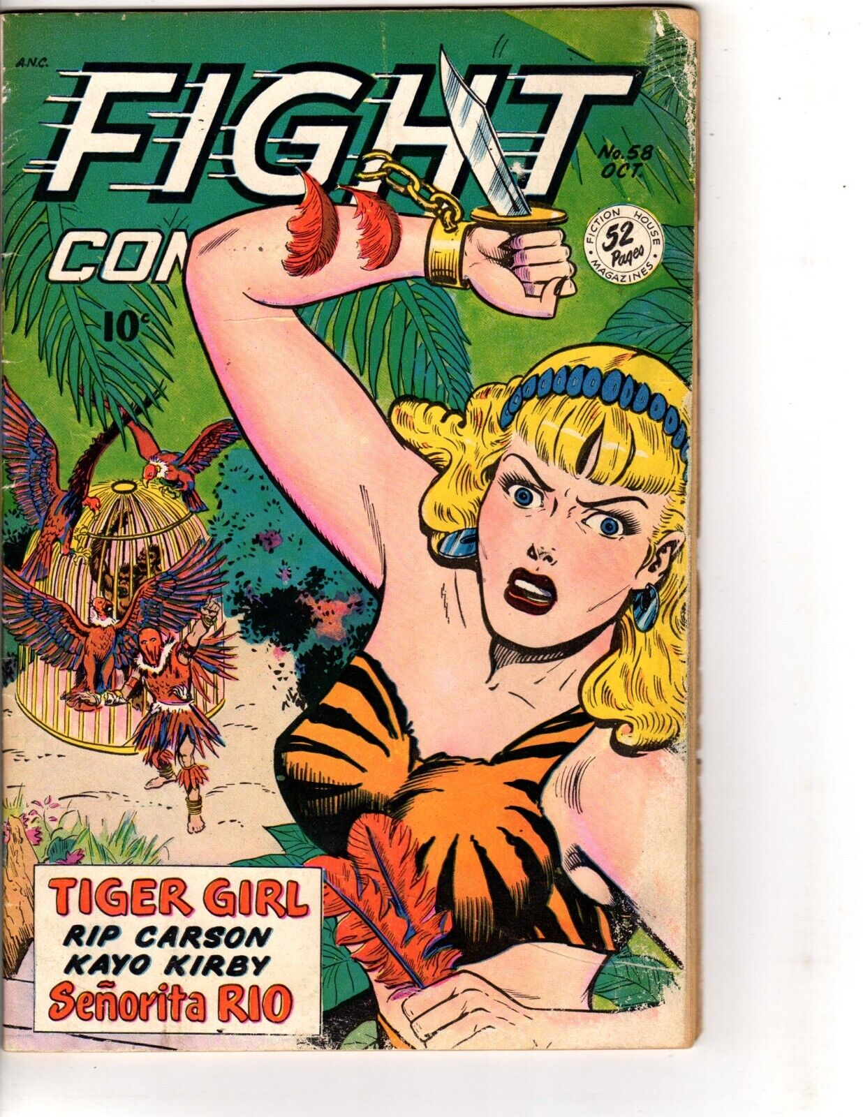Fight Comics # 58 (VG 4.0) 1948 GGA. Tiger Girl.