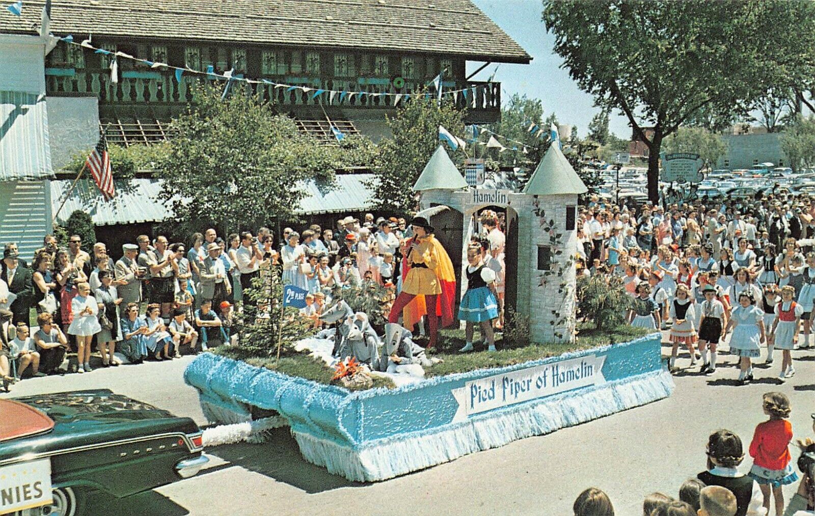 Vintage Postcard Frankenmuth MI Michigan Pied Piper of Hamelin Bavarian Festival
