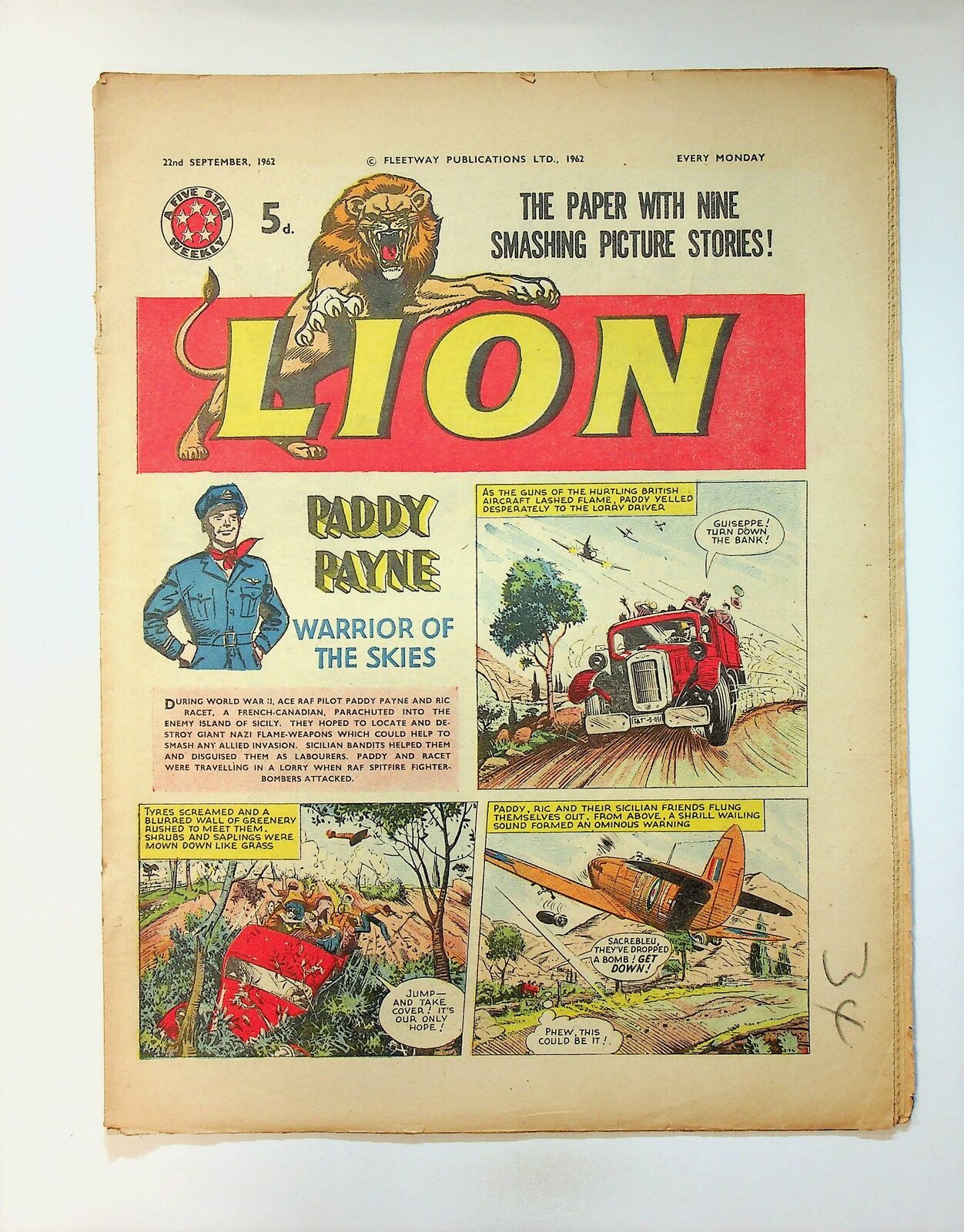 Lion 2nd Series Sep 22 1962 GD Low Grade